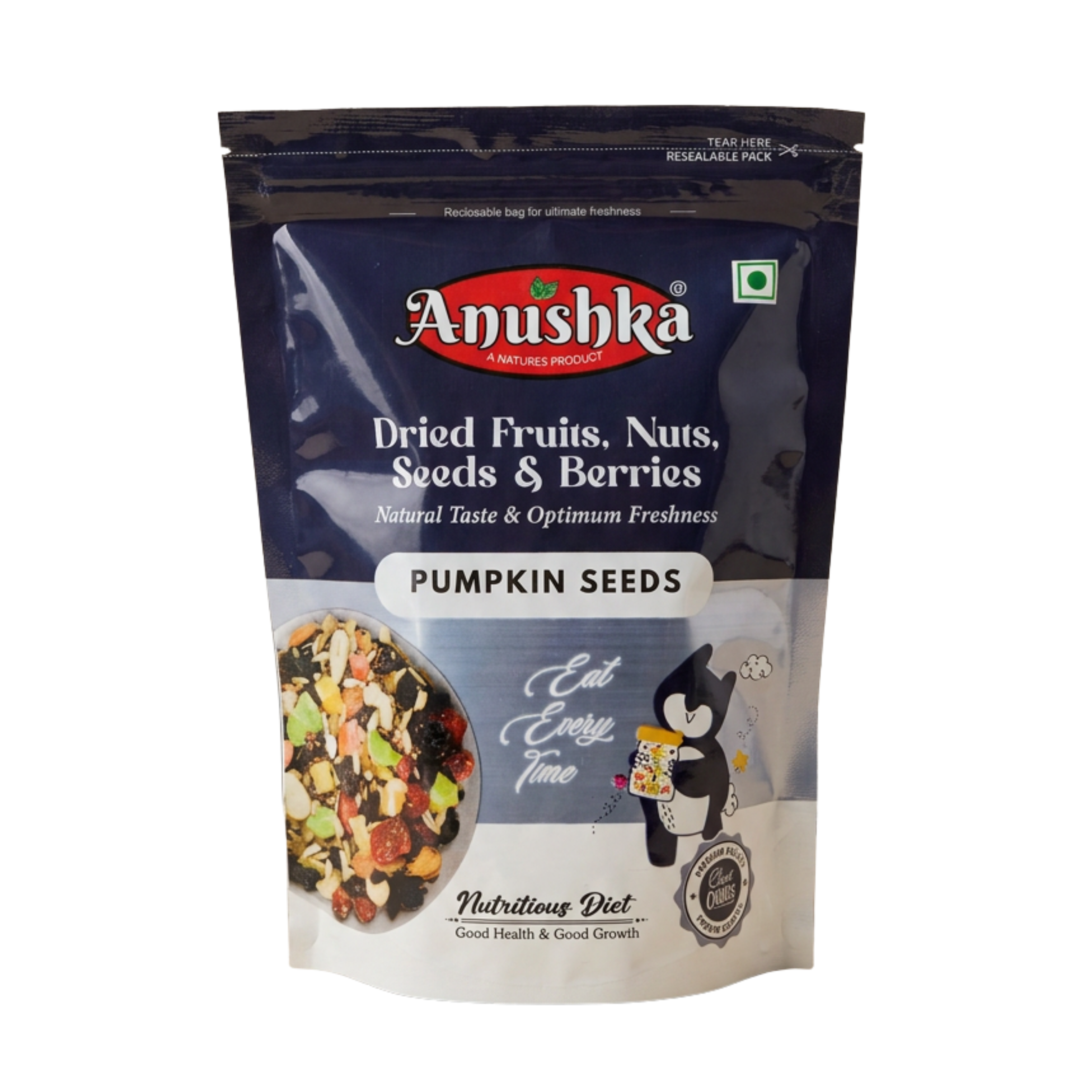 Raw pumpkin seeds rich in magnesium and protein